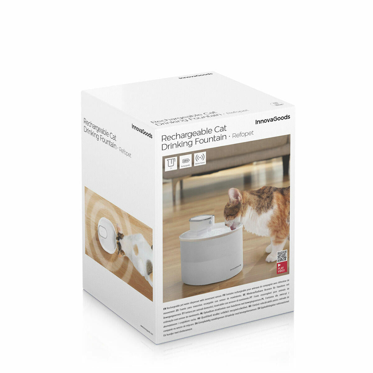 Fuente para Gatos Recargable con Sensor Refopet